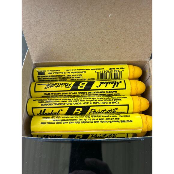 Yellow Paint  Sticks-12 per box -Markall #80221- Made in the USA - Picture 3 of 4